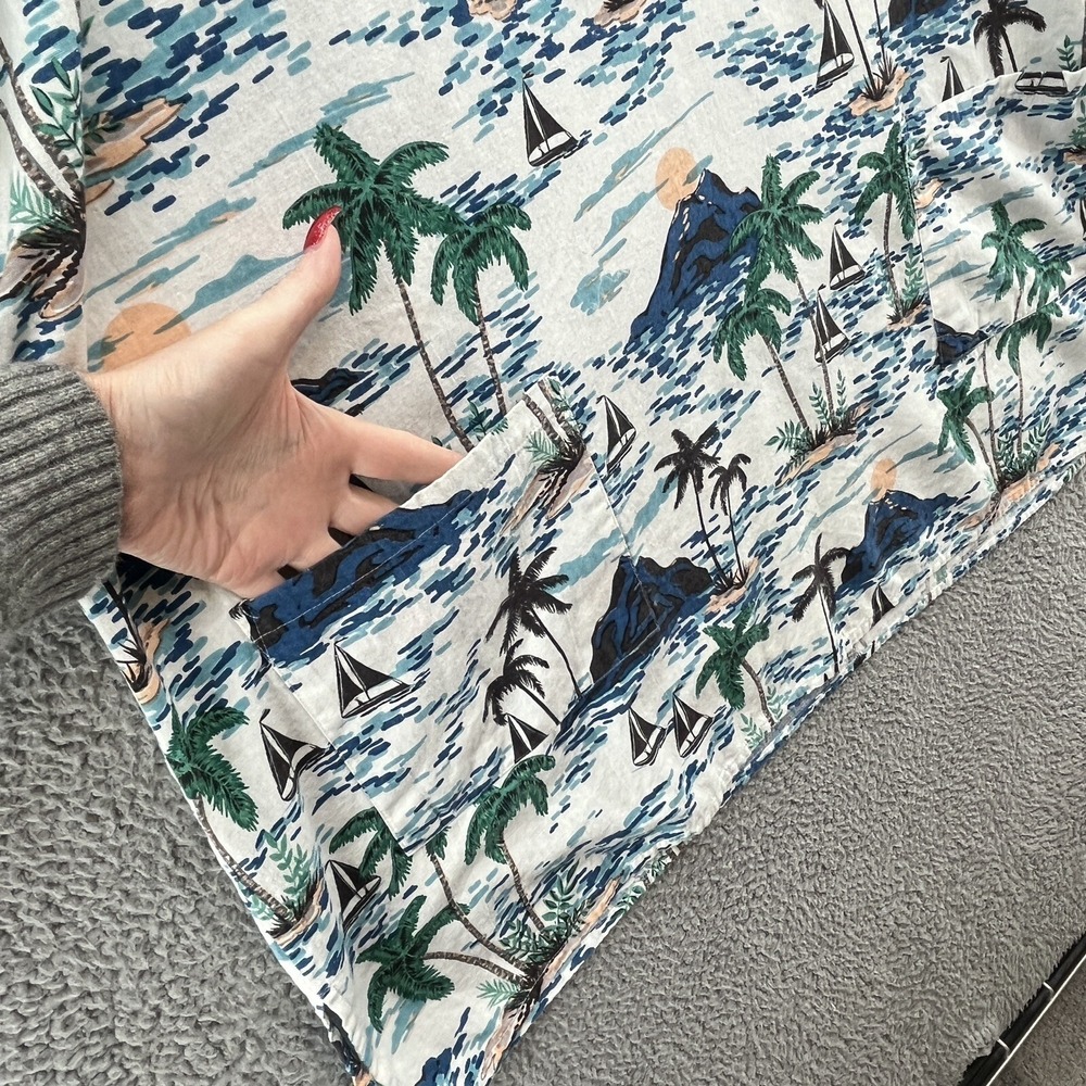 Emerson Fry Dress Womens OS White Tropical India Collection Cotton Mini Coverup - Picture 2 of 14